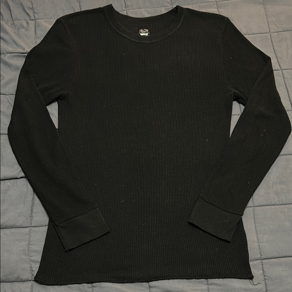 Black Long Sleeve Thermal Top